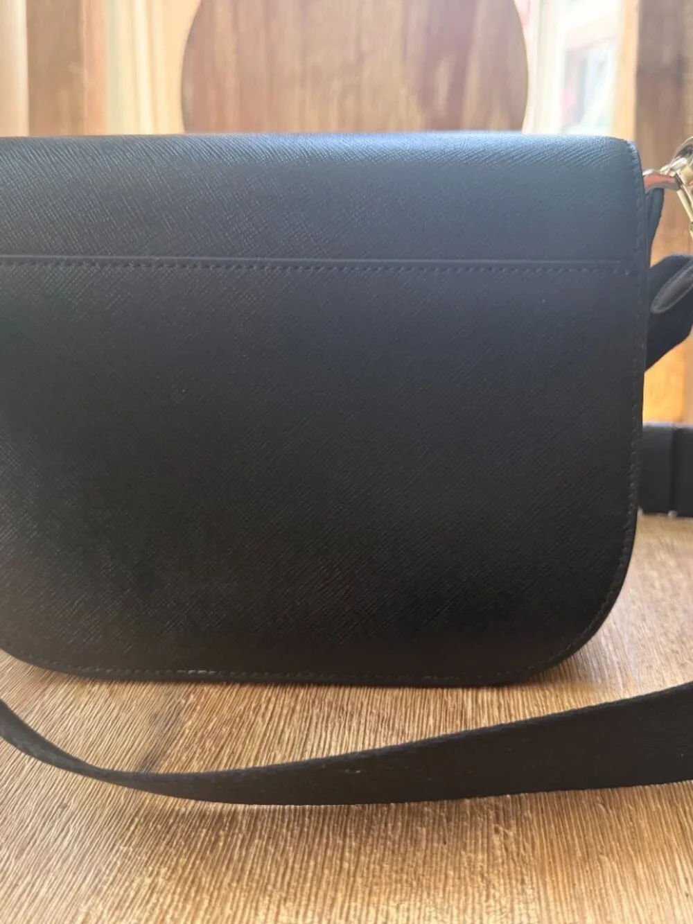 Black Kate Spade leather saddle bag